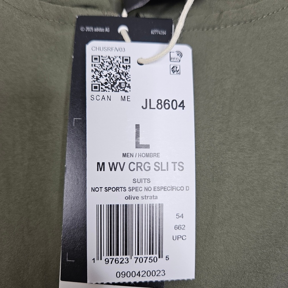 Adidas Men Olive Green Full Zip Cargo Woven Tracksuit Set Size Large‎ JL8604 New - Picture 3 of 13